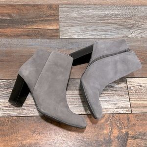 Gray suede ankle bootie 7